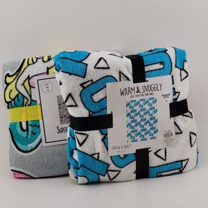 Warm & Snuggly Set of 2 Super Soft Blanket  NWT